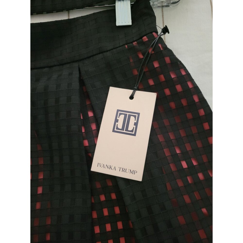 Ivanka Trump Women's Black & Pink Under Lining Sleeveless Top & Skirt Set Size 8 - Picture 11 of 16